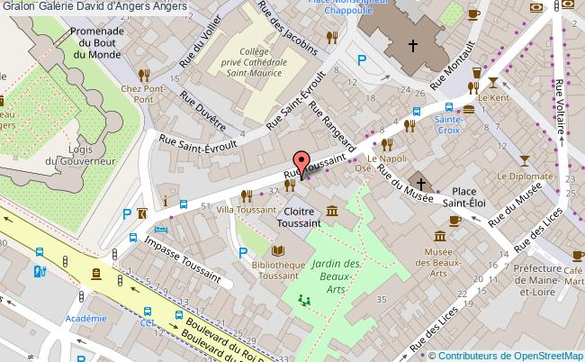 plan Galerie David D'angers Angers