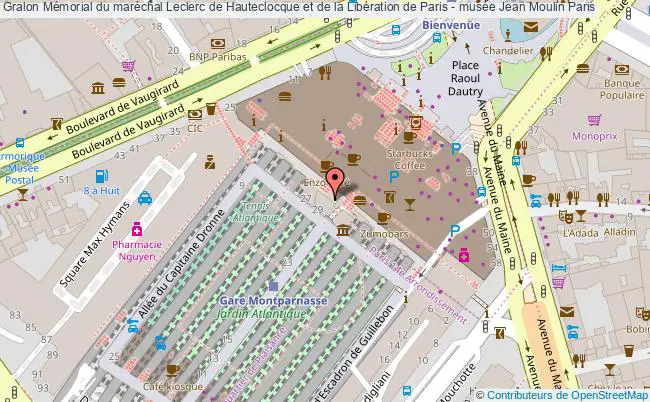 plan Mémorial Du Maréchal Leclerc De Hauteclocque Et De La Libération De Paris - Musée Jean Moulin Paris