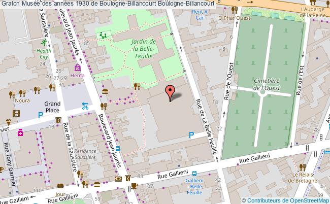 plan Musée Des Années 1930 De Boulogne-billancourt Boulogne-billancourt