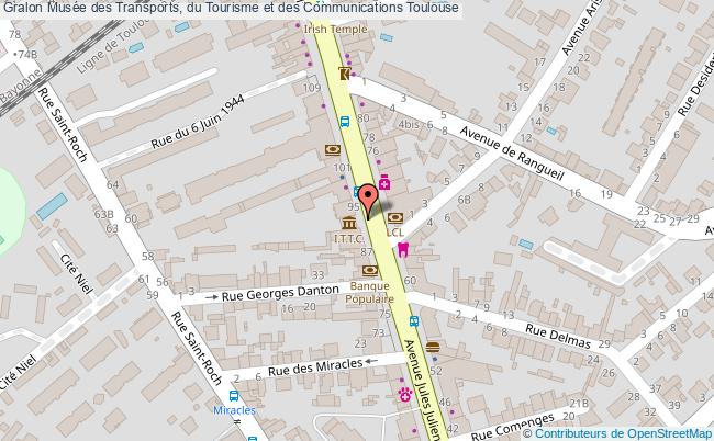 plan Musée Des Transports, Du Tourisme Et Des Communications Toulouse