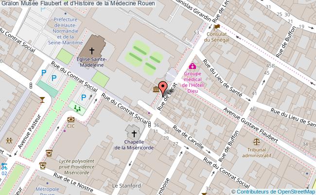 plan Musée Flaubert Et D'histoire De La Médecine Rouen