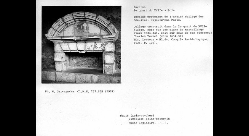 Ancien collège de Jésuites, puis poste, Eglise Saint Louis puis Saint Vincent de Paul, à Blois (41)