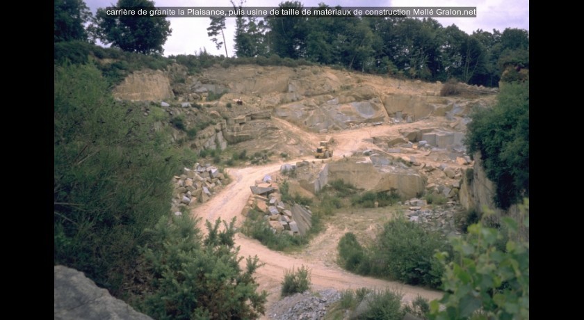 carrière de granite la Plaisance, puis usine de taille de matériaux de construction