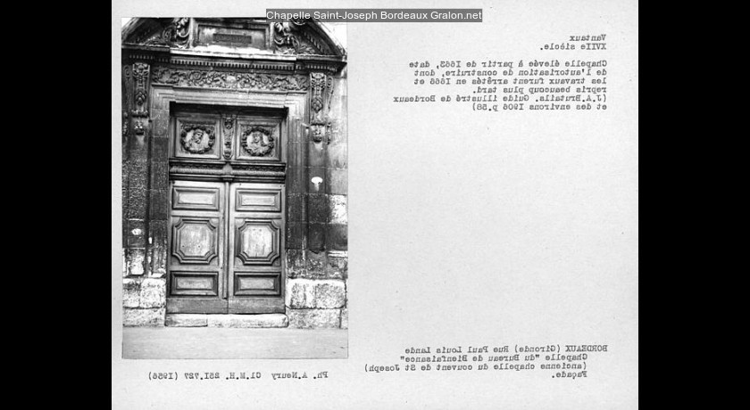 Chapelle saintjoseph Bordeaux tourisme
