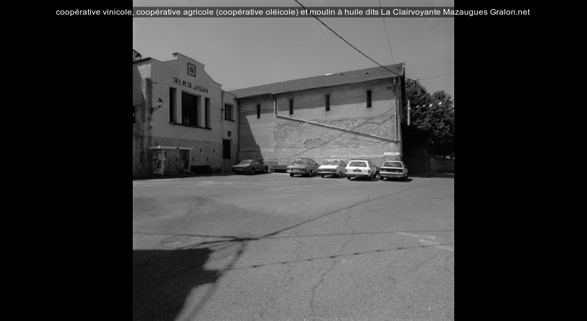 coopérative vinicole, coopérative agricole (coopérative oléicole) et moulin à huile dits La Clairvoyante