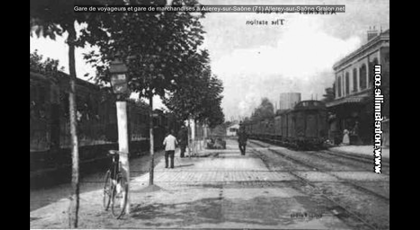 Gare de voyageurs et gare de marchandises à Allerey-sur-Saône (71)
