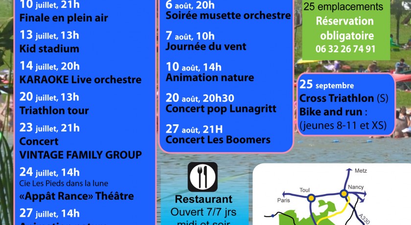 Journée d'ouverture de la Base de loisirs Intercommunale à Favières