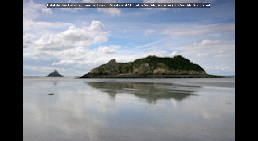 L'îlot de Tombelaine, dans la Baie du Mont saint Michel, à Genêts, Manche (50)