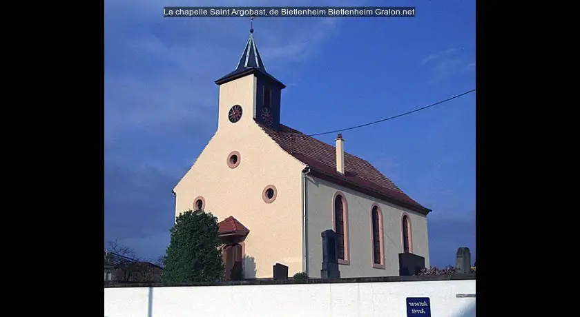 La chapelle Saint Argobast, de Bietlenheim