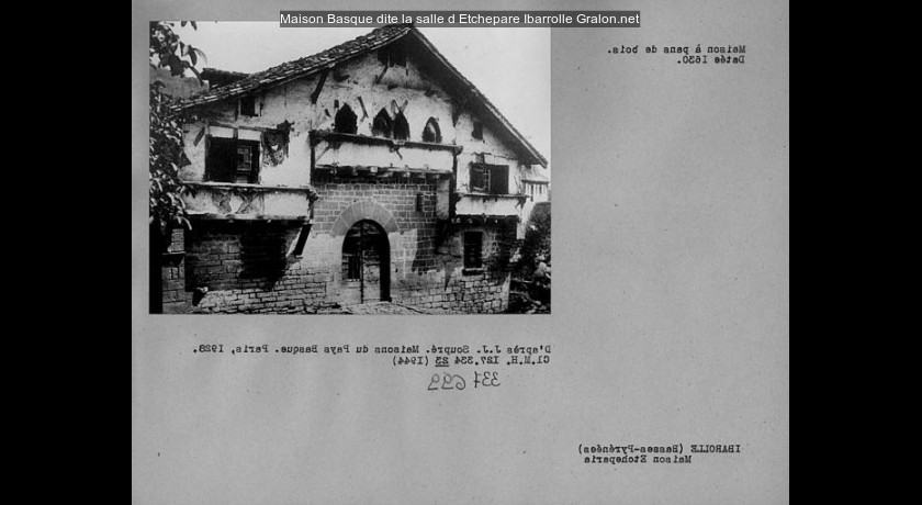 Maison Basque dite la salle d'Etchepare