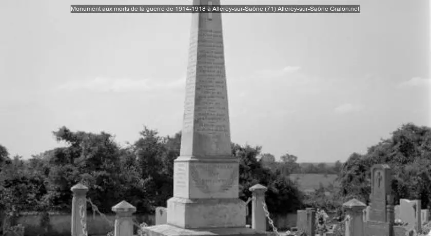 Monument aux morts de la guerre de 1914-1918 à Allerey-sur-Saône (71)