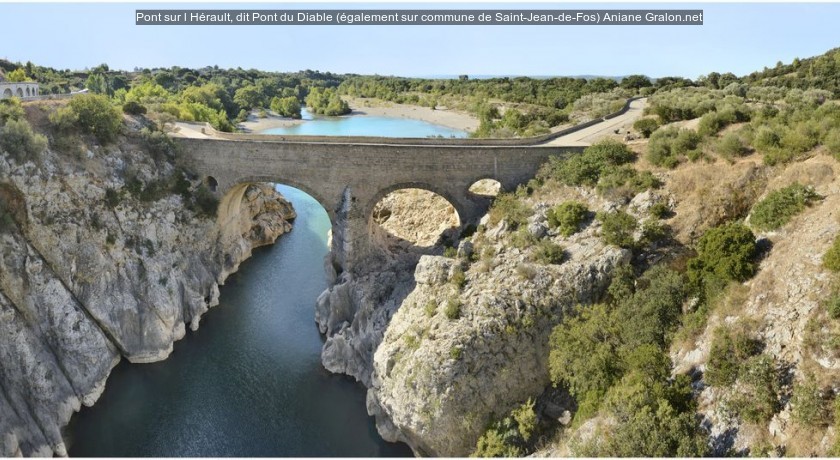 Pont sur l'Hérault, dit Pont du Diable (également sur commune de Saint-Jean-de-Fos)
