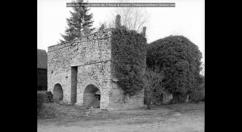 usine de chaux (série de 3 fours à chaux)