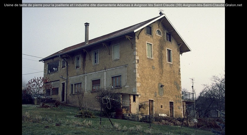 Usine de taille de pierre pour la joaillerie et l'industrie dite diamanterie Adamas à Avignon lès Saint Claude (39)