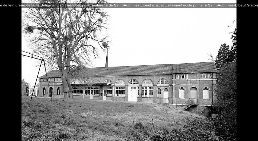 usine de teinturerie de laine Séligmann et Fraenckel, puis Teinturerie de Saint-Aubin les Elbeuf s. a., actuellement école primaire